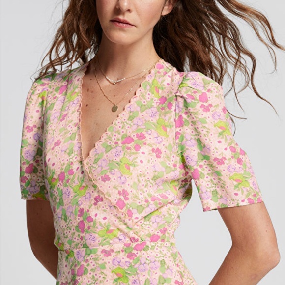 Printed scallop wrap dress from & Other Stories. New With Tags. - Picture 2 of 5